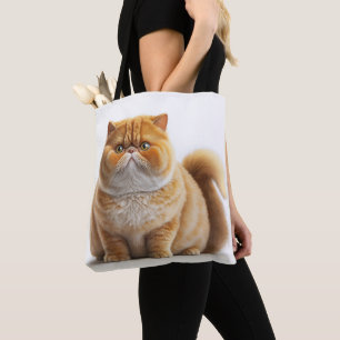 TOTE BAG CARTOON EXOTIQUE EN PLEIN AIR BLANC ORANGE