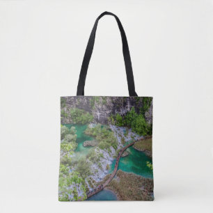 Tote Bag Cascade de cascade du parc des lacs Plitvice