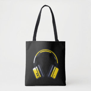 Tote Bag Casque de musique City Rhyme Wondermerderies Vibes