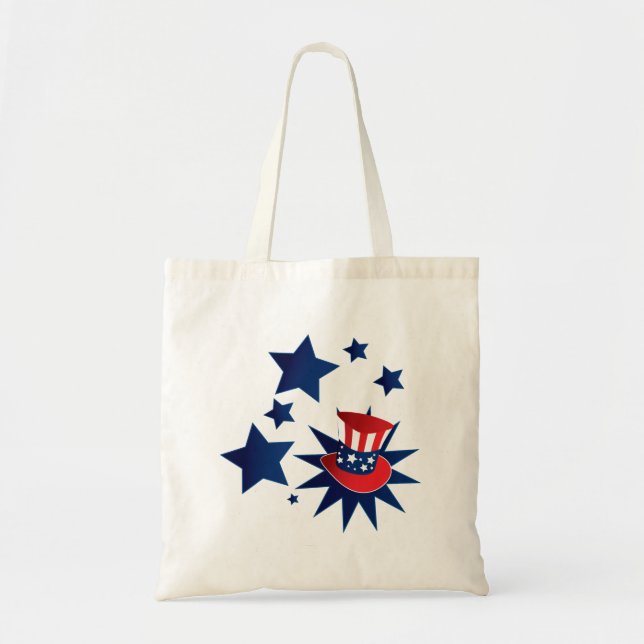 Tote Bag Casquette et étoiles d'Oncle Sam (Devant)