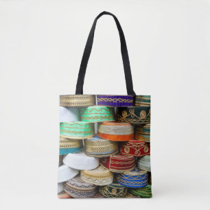 Tote Bag Casquettes arabes au marché