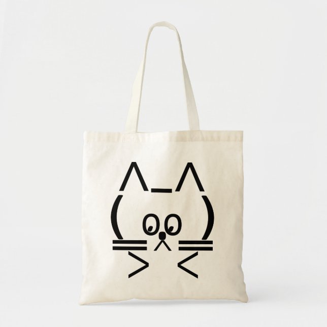 Tote Bag Cat ASCII (Devant)