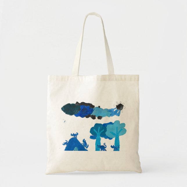 Tote Bag Cat bleu (Devant)