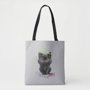 Tote Bag Cat Kitten Cuttest Trouble Maker Cute Adorable Fun
