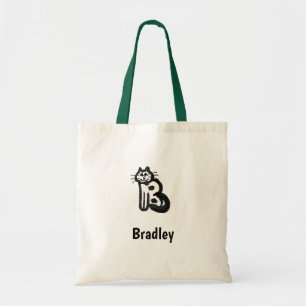 Tote Bag - Cat Letter B with Name