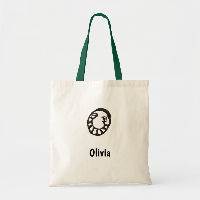 Tote Bag - Cat Letter O with Name  (Front)