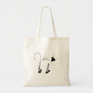 Tote Bag Cat Skeleton