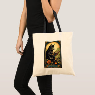 Tote Bag Cat Tarot Card Le Lecteur Design