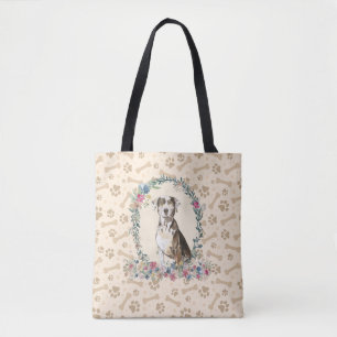 Tote Bag Catahoula Leopard Chien Empreinte de patte & Chien