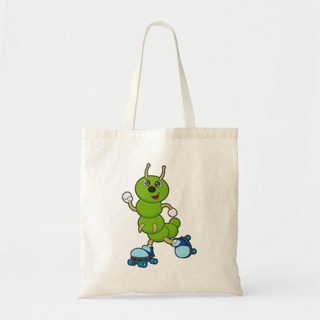 Tote Bag Caterpillar à Patinage en ligne avec patins à roul (Devant)