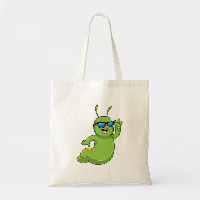 Tote Bag Caterpillar avec lunettes de soleil (Devant)