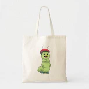 Tote Bag Caterpillar comme Patineur en ligne avec Roller sk