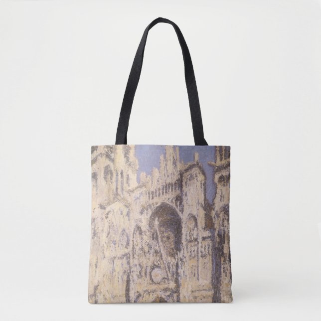 Tote Bag Cathédrale de Rouen, Harmony Blue Gold de Claude M (Devant)