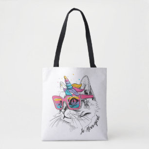 Tote Bag Caticorn   ainsi Meowgical