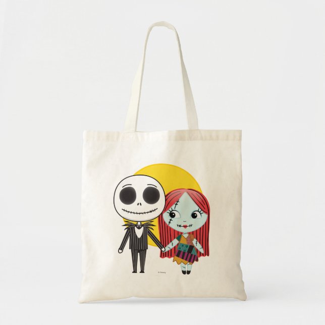 Tote Bag Cauchemar avant Noël | Jack & Sally Emoji (Devant)