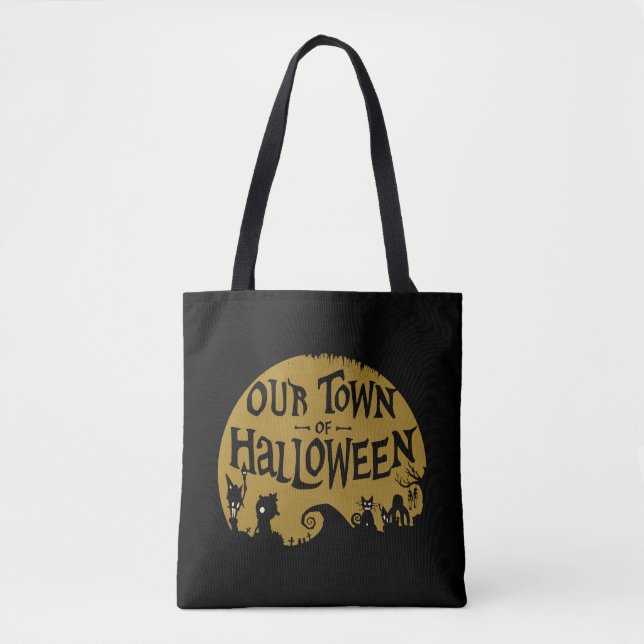 Tote Bag Cauchemar avant Noël| Notre Ville D'Halloween (Devant)