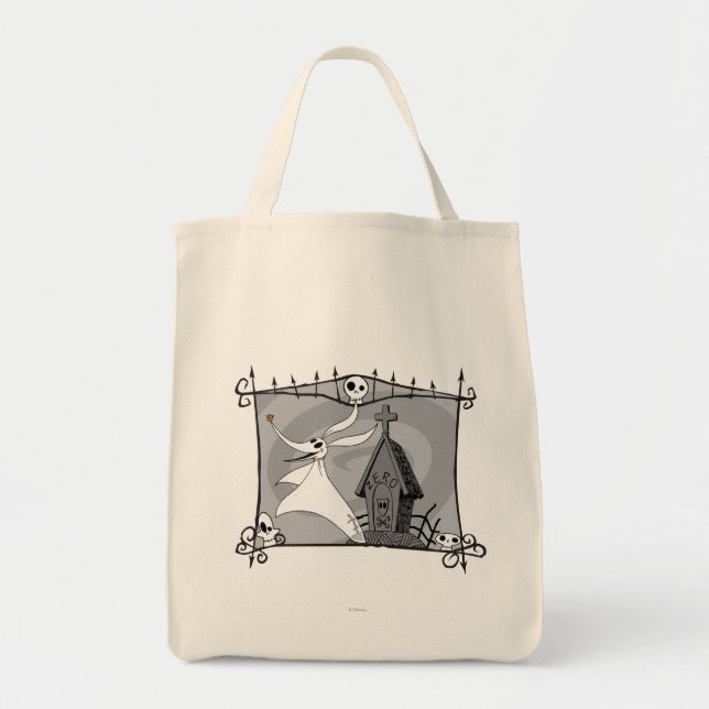 Tote Bag Cauchemar avant Noël | Zéro dans le cimetière (Devant)