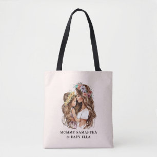 Tote Bag Caution adorable mère et fille (9)