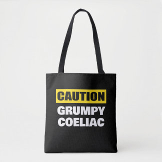 Tote Bag Caution Grumpy Coeliac Celiac