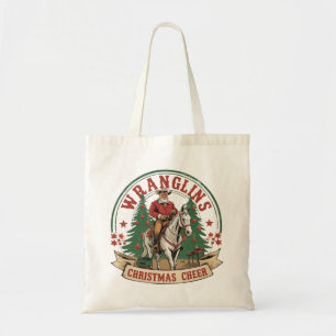 Tote Bag Cavalcade de Noël Cow-boy Santa Cheval