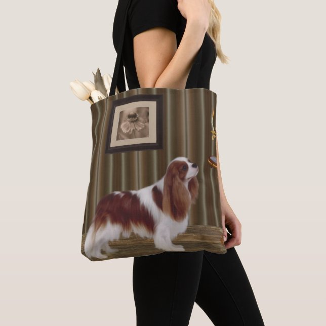 Tote Bag Cavalier King Charles Spaniel Chien Art (De près)