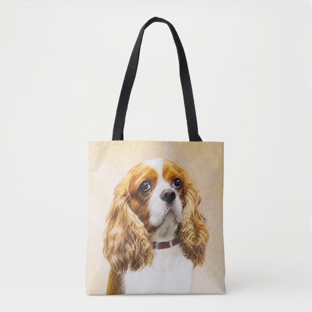 Tote Bag Cavalier King Charles Spaniel Peinture originale (Devant)