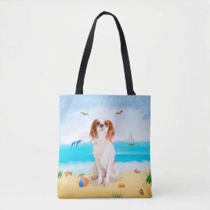 Tote Bag Cavalier King sur la plage