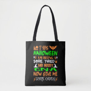 Tote Bag Ce bonbon de canne Moody Halloween fatigué