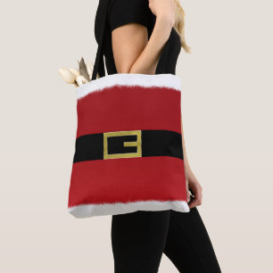 Tote Bag Ceinture du Père Noël rouge & Noël de vacances en 