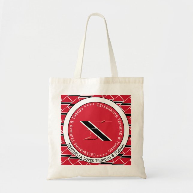 Tote Bag Célébration de TRINIDAD & TOBAGO Photo texte perso (Devant)