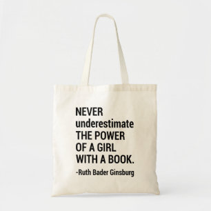 Tote Bag Célèbre cadeau RBG, Ruth Bader Ginsburg Citation