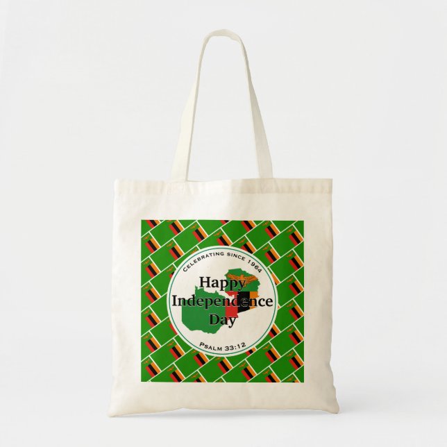 Tote Bag Célébrer l'INDÉPENDANCE DE LA ZAMBIE (Devant)
