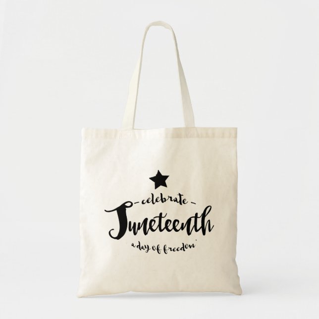Tote Bag Célébrez l'étoile de Juneteenth (Devant)