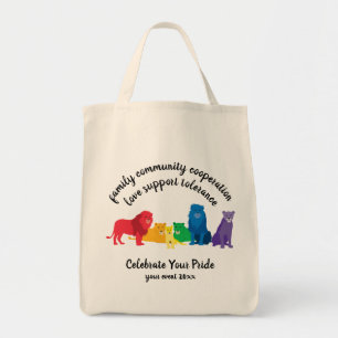 Tote Bag Célébrez votre fierté Rainbow Lion Pride