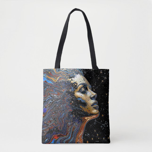 Tote Bag "Celestial Cognition" – A Surreal Portrait (Devant)
