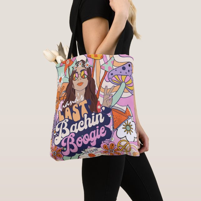 Tote Bag Célibataire Groovy 70s dernière bringue disco ID92 (De près)