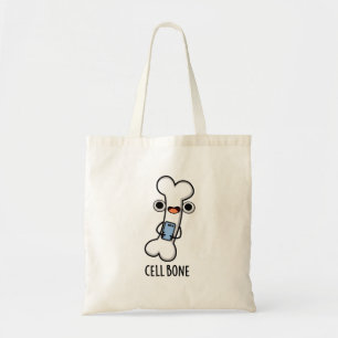 Tote Bag Cell Bone Funny Cell Phone Pun 