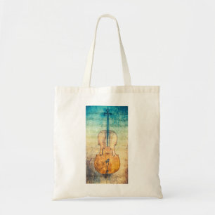 Tote Bag Cello avec arrière - plan de musique colorée en 