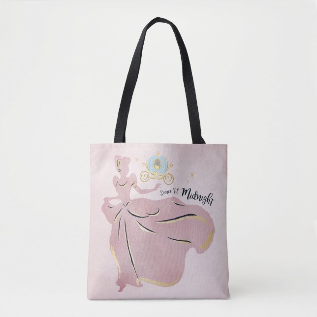 Tote Bag Cendrillon Silhouette "Danse jusqu'à minuit" (Devant)