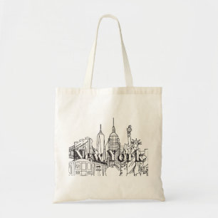 Tote Bag Centre-ville NYE New York Vacances Souvenirs NYC C