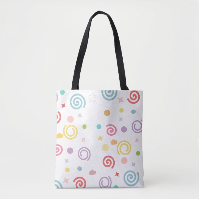 Tote Bag Cercle Abstrait des torsades (Devant)