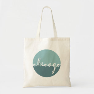 Tote Bag Cercle bleu de Chicago, l'Illinois   Ombre