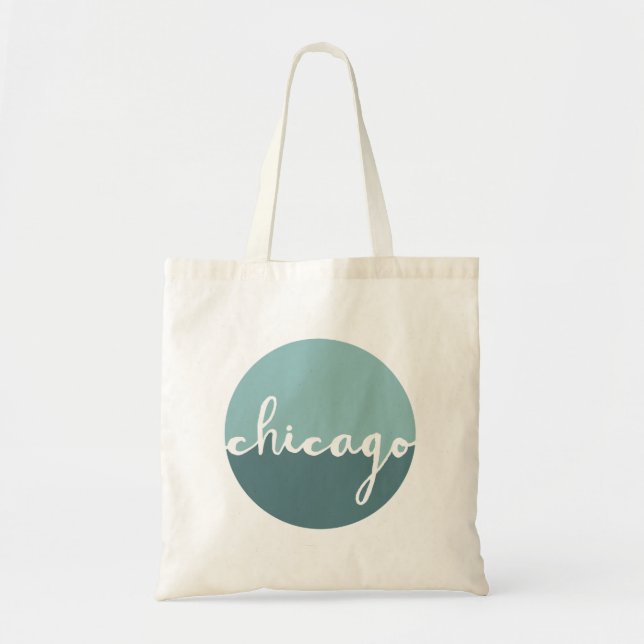 Tote Bag Cercle bleu de Chicago, l'Illinois | Ombre (Devant)