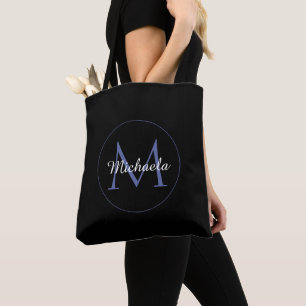 Tote Bag Cercle minimal moderne nom initial monogramme mode