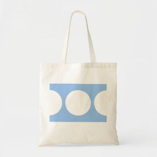 Tote Bag Cercles blancs sur bleu clair