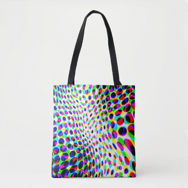 Tote Bag Cercles colorés amusants (Devant)