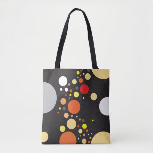 Tote Bag Cercles de tailles aléatoires orange vifs