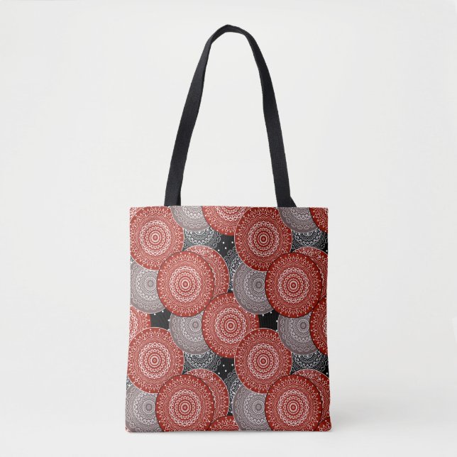Tote Bag cercles géométriques modernes Abstraits formes ron (Devant)