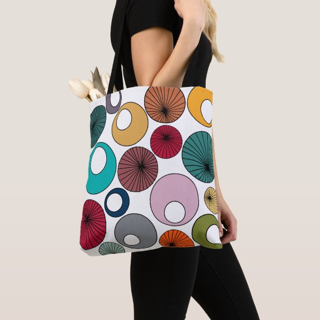 Tote Bag Cercles modernes du milieu du siècle (De près)