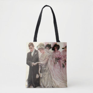 Tote Bag Cérémonie de mariage victorien vintage de la marié